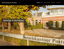 Tablet Screenshot of notariskantoorpostma.nl